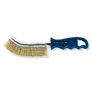 Image produit CIRET - Brosse m&eacute;tallique polyvalente - Acier, plaqu&eacute; laiton / Poign&eacute;e plastique 
