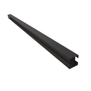 Image produit Quadra - Poteau Alu RAL 9005S Noir pour planche 28 mm - 60 x 65 x 2700 mm