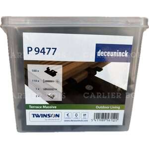 Image produit TWINSON - Clips de montage (9477) 100 Clips + 110 Vis + 1 Embout pour Lame R&eacute;f.9360/9369/9335 - (5,5 m&sup2;)