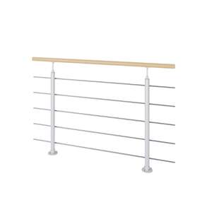 Image produit SOGEM - Garde-corps 'Kit INTERIO' - Acier RAL 9006 - Fixation au sol - 1.5M