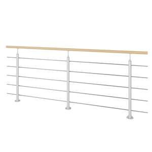 Image produit SOGEM - Garde-corps 'Kit INTERIO' - Acier RAL 9006 - Fixation au sol - 2.5M