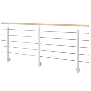 Image produit SOGEM - Garde-corps 'Kit INTERIO' - Acier RAL 9006 - Fixation lat&eacute;rale - 2.5M