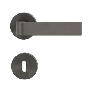 Image produit Griffwerk - Bequille Graph - Soft2Touch S&eacute;rie - Ronde - Rosace+Entr&eacute;e - BB (cl&eacute;) - gauche/droite - Gris cachemire (par p