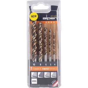 Image produit Alpen - Foret h&eacute;lico&iuml;dal &agrave; Bois TIMBER TWIST - Cassette (5 pi&egrave;ces)