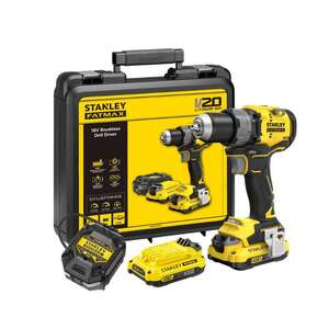 Image produit Stanley V20 Perceuse Visseuse BL 80Nm 18V, 2 x 2.0Ah SFMCD725D2K-QW