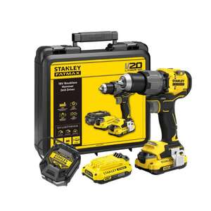Image produit Stanley V20 Perceuse Percussion BL 80Nm 18V, 2 x 2.0Ah SFMCD726D2K-QW