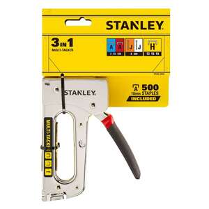 Image produit STANLEY - Agrafeuse Manuelle L&eacute;g&egrave;re - 3 en 1 - Type A (6-10mm) -Type H (6-10mm) - Type J (10mm)