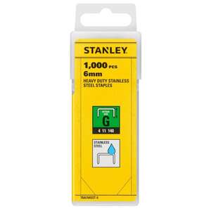 Image produit Stanley Agrafes Inox 6mm-1/4" Type G - 1000pc TRA704SST-0