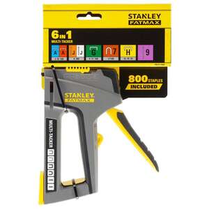 Image produit STANLEY Fatmax - Agrafeuse Manuelle - 6 en 1 - Type A (6-10mm) - Type G (6-10mm) - Type H (6-10mm) - Type 7 (12-14mm)