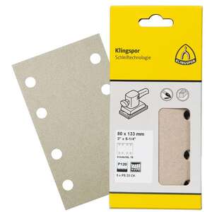 Image produit KLINGSPOR - Bande Abrasive, Auto-agrippant - pour Peinture / Bois - PS 33 CK - 70 x 125 mm - Grain (de 60 &agrave; 120)