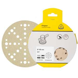 Image produit KLINGSPOR - Disque Abrasif, Auto-agrippant - pour Peinture / Bois - PS 33 CK - &Oslash; 150 mm - Grain (de 60 &agrave; 120)
