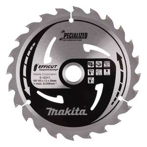 Image produit MAKITA - Lame de Scie Circulaire, EFFICUT TCT - Bois composite - &Oslash; 165 x 20 mm