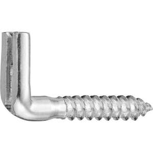 Image produit Gond (Crampon) en L (Empreinte Plate) - Filetage Bois - Acier Galvanis&eacute;
