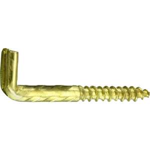 Image produit Gond (Crampon) en L (Empreinte Plate) - Rustique - Filetage Bois - Laiton