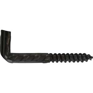 Image produit Gond (Crampon) en L (Empreinte Plate) - Rustique - Filetage Bois - Noir - 5,2 x 50 mm (6 pcs)