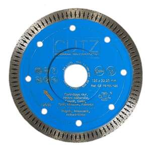 Image produit CUTZ - Disque Diamant GRES PERFORMANCE Denture ultra fine &agrave; bord ferm&eacute;, centre renforc&eacute; &oslash; 125mm Al&eacute;sage 22,2 mm