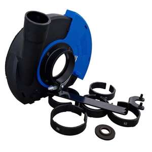 Image produit CUTZ - Capot d'aspiration poussi&egrave;re pour meuleuse avec plateau de pon&ccedil;age 178 mm, avec raccord aspiration, 5 adaptateurs