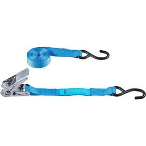 Image produit Sangle avec cliquet de serrage et 2 crochet en S - Polyester - Charge max. : 500 kg - 25 mm x 4 M&egrave;tres