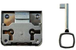 Image produit Serrure de meuble &agrave; appliquer - 3 positions pour porte et tiroir - Nickel&eacute;e