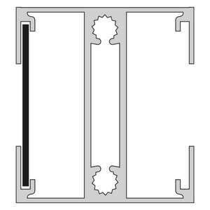 Image produit Quadra - Latte de Finition Alu RAL 9005S Noir - 2 x 55 x 1900 mm