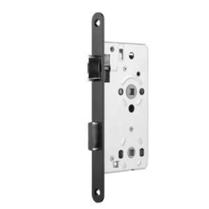 Image produit Pr&uuml;m - Serrure WC Noir RAL 9005 - 55 78 8 - Din L/Pouss&eacute;e Droite + (2x vis 4,5 x 20 PZ noir)