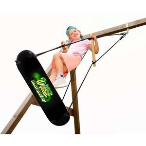 Image produit WOOD 4 LIFE - R&eacute;f. AG243 - Skateboard Swing (cordes noires) (Sur Cde, D&eacute;lai +/- 1 semaine)