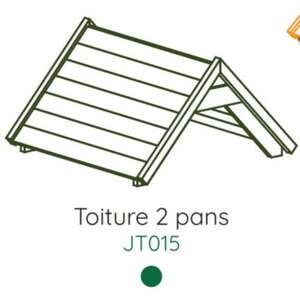 Image produit WOOD 4 LIFE - R&eacute;f. JT015 - Toiture 2 pans (Sur Cde, D&eacute;lai +/- 1 semaine)
