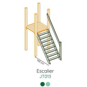 Image produit WOOD 4 LIFE - R&eacute;f. JT013 - Escalier (Sur Cde, D&eacute;lai +/- 1 semaine)
