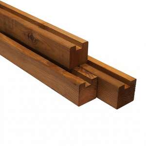 Image produit Poteau rainur&eacute; - Sapin-Thermo- Rainure de 26 mm - Fin - 88 x 88 x 2000 mm