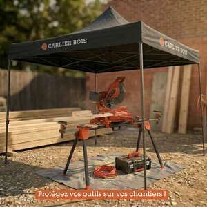 Image produit IRONSIDE&reg;- Tente de Chantier Noire Carlier - 300 x 300 cm