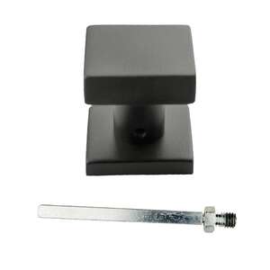 Image produit HDD - Bouton - Carr&eacute; sur rosace - Noir Structure UV