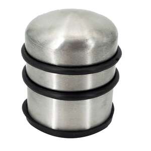 Image produit Arr&ecirc;t de porte cylindrique - Inox - 72 x 82 mm