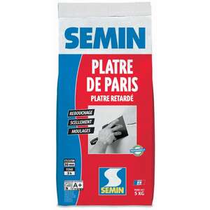 Image produit SEMIN - Pl&acirc;tre de Paris - Enduit en Poudre - 5 Kg