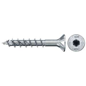 Image produit FISCHER - Vis &agrave; bois PowerFast FPF II CTP - &Oslash; 5 mm - Zingu&eacute; - T&ecirc;te frais&eacute;e TX, Filetage partiel
