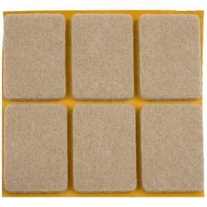 Image produit Patin - Super Feutre (50% Laine - 50% Synth&eacute;tique) - Adh&eacute;sif - Beige - 20 x 40 mm - (6 Pcs)