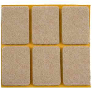 Image produit Patin - Super Feutre (50% Laine - 50% Synth&eacute;tique) - Adh&eacute;sif - Beige - 25 x 35 mm - (6 Pcs)