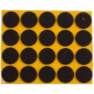 Image produit Patin - Feutre - Adh&eacute;sif - Brun - &Oslash; 22 mm - (12 Pcs)