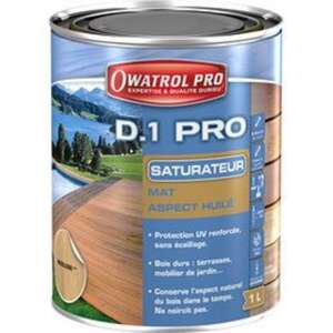 Image produit Owatrol&reg;- Saturateur Mat D.1 PRO - Sp&eacute;cial Bois Dur - Incolore (1 L)