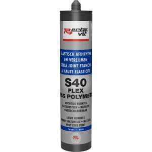Image produit Rectavit - Mastic MS Polym&egrave;re - R-Force S40 - Noir ou Gris (290 ml)