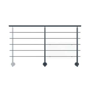 Image produit Kordo - Garde-corps (en kit) PRESTIO - Anthracite (RAL 7016) - Pose lat&eacute;rale - 2 m