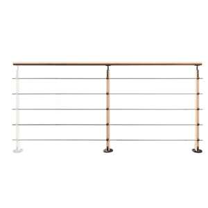 Image produit Kordo - Garde-corps (en kit) HESTA - H&ecirc;tre + Accessoires en Noir - Pose &agrave; plat - 2 m