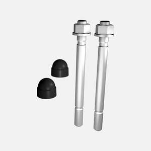 Image produit Kordo - Cheville Sol B&eacute;ton - M10 x 100 mm - Inox A4 + 2 capuchons NOIR - (2 pi&egrave;ces)