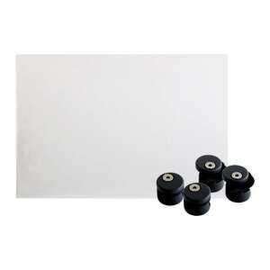 Image produit Kordo - Verre synth&eacute;tique pour Garde-corps OPALU / PRESTIO - 940 x 640 x 4mm + 4 supports NOIR
