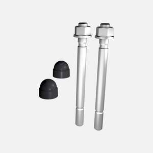 Image produit Kordo - Cheville Sol B&eacute;ton - M10 x 100 mm - Inox A4 + 2 capuchons ANTHRACITE - (2 pi&egrave;ces)