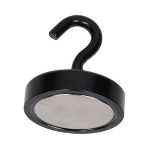 Image produit Crochet Magn&eacute;tique - Noir - &Oslash; 60 x 66 mm - 65 Kg (1 pi&egrave;ces)