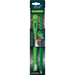Image produit PICA - Pocket : Crayon de Ma&ccedil;on 24 cm + Taille-crayon int&eacute;gr&eacute;