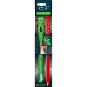 Image produit PICA - Pocket : Crayon de Menuisier 24 cm + Taille-crayon int&eacute;gr&eacute;
