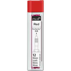 Image produit PICA - Recharge (Fine DRY) - &Oslash; 0,9 x 60 mm - Rouge - (12 mines)