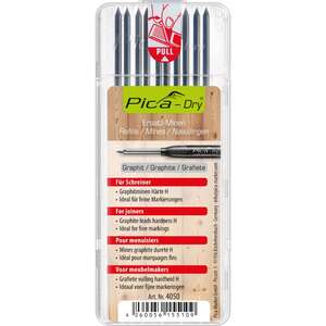 Image produit PICA - Recharge (DRY) Soluble - Graphite H (Duret&eacute;) - (10 mines)