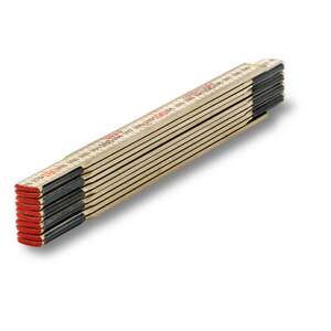 Image produit SOLA - M&egrave;tre pliant en Bois - 2 M&egrave;tres - Gradu&eacute; des 2 c&ocirc;t&eacute;s - (HC 2/10)